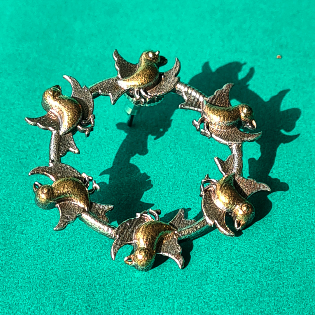 BIRDSONG BRASS HOOPS