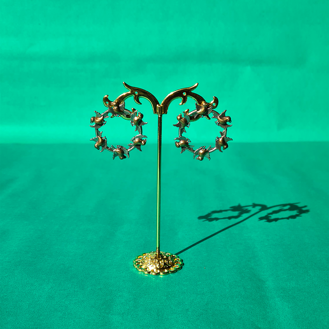 BIRDSONG BRASS HOOPS