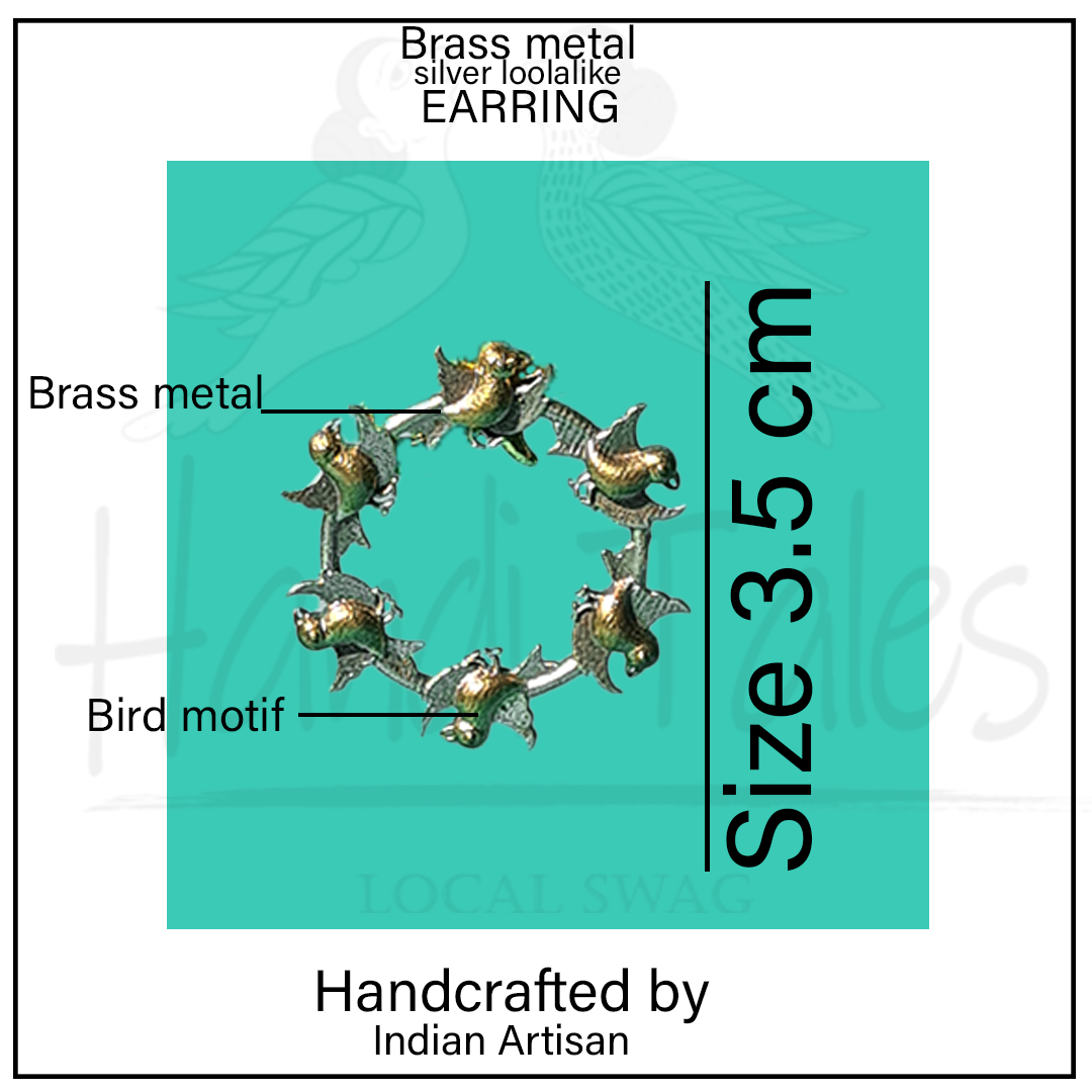 BIRDSONG BRASS HOOPS