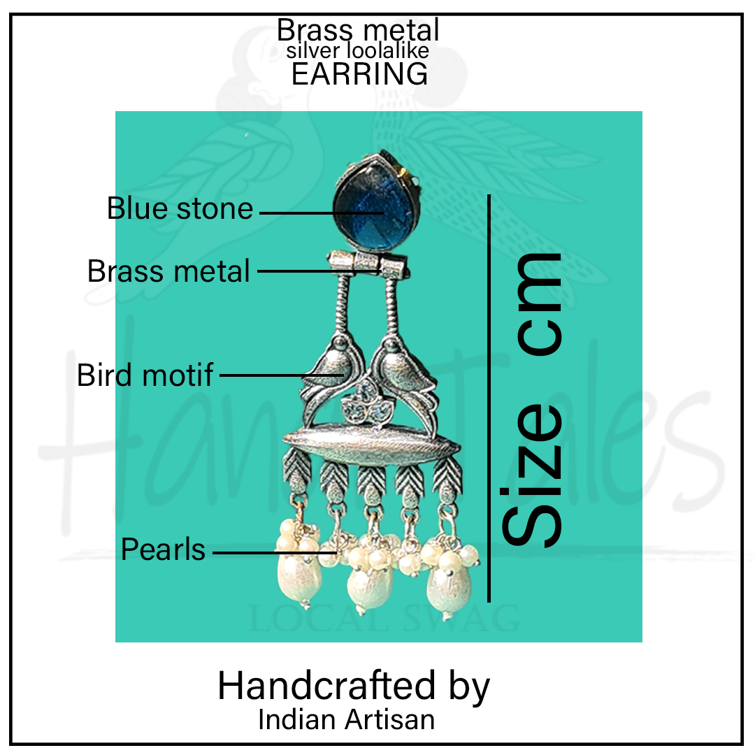 Azure Bird Pearl Charms